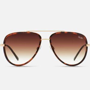 QUAY All In Sunglasses - Tortoise/Gold - Regular Size